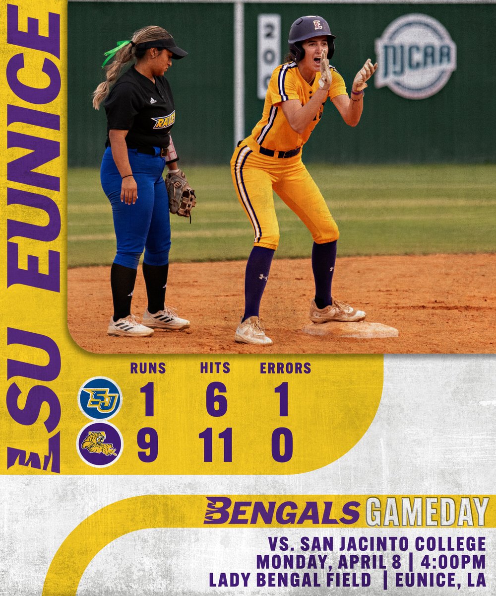 Bengals explode for a four-run second inning and never look back, taking down San Jacinto 9-1 in five innings. Nine different players record a hit as LSUE gets balance throughout the lineup with another Reagan Rios complete game jewel. #DSRO #GeauxBengals