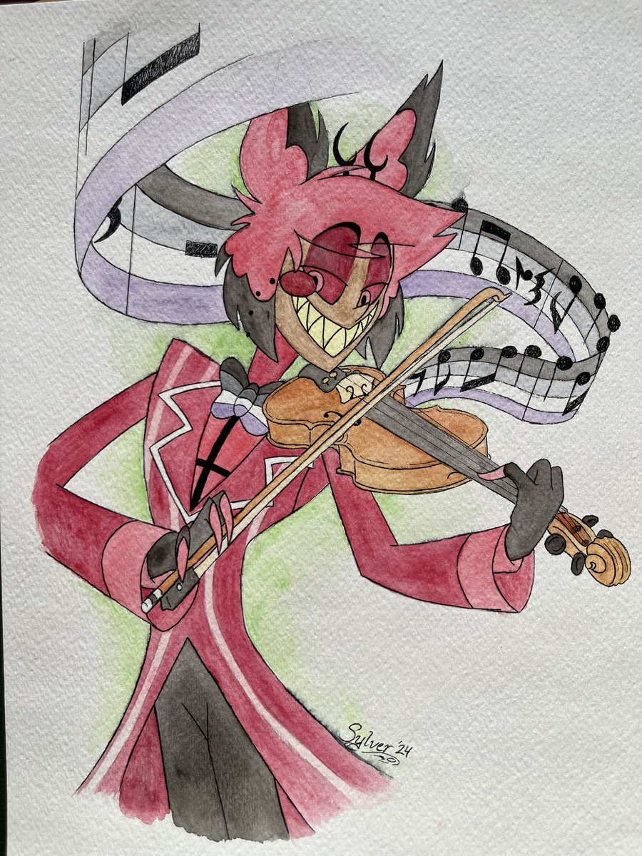 Added his antlers as well as the chain to his monocle 😅 
#HazbinHotelAlastor #Alastor