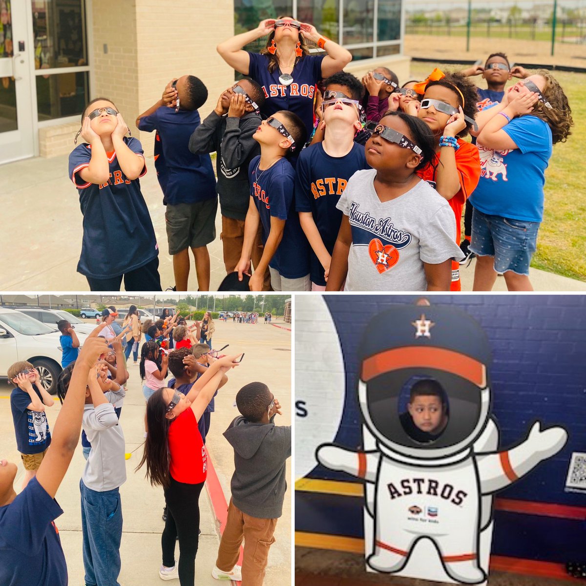 It was a BIG day with our field trip to Minute Maid Park and the viewing of the Eclipse!! ⚾️🧡💙🌗@HumbleISD_CE