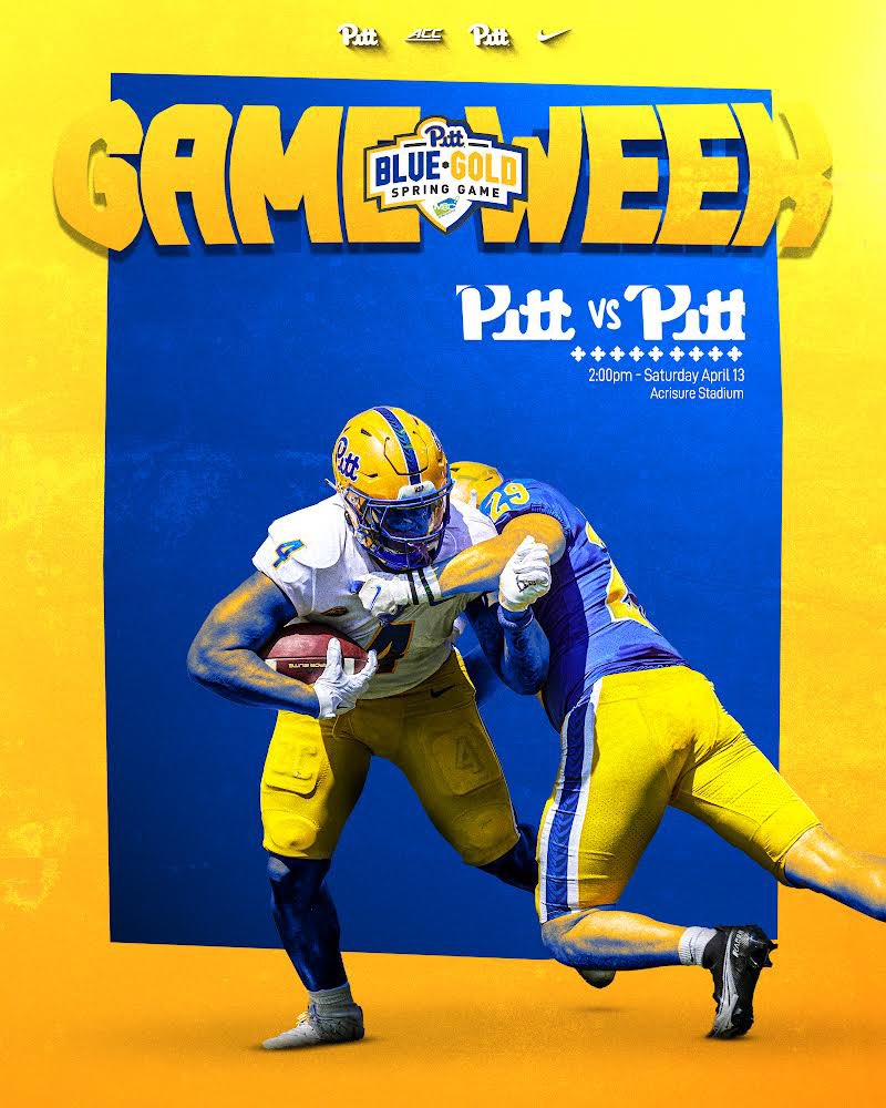 Pitt Football (@pitt_fb) on Twitter photo Game Week π΅π‘ 2024 Spring Game
presented by Mac.Bid
π Saturday, April 13
ποΈ <a href="/AcrisureStadium/">Acrisure Stadium</a> β° 2 p.m.
π RocβN on Rooney at Noon
ποΈ FREE Admission
πΊ @ACCNetwork π» <a href="/KDKARadio/">100.1 FM and AM 1020 KDKA</a>
βοΈ Post-Game Autographs
Details β‘οΈ bit.ly/PittBG24
#H2P Β» #WeNotMe Game Week π΅π‘ 2024 Spring Game
presented by Mac.Bid
π Saturday, April 13
ποΈ <a href="/AcrisureStadium/">Acrisure Stadium</a> β° 2 p.m.
π RocβN on Rooney at Noon
ποΈ FREE Admission
πΊ @ACCNetwork π» <a href="/KDKARadio/">100.1 FM and AM 1020 KDKA</a>
βοΈ Post-Game Autographs
Details β‘οΈ bit.ly/PittBG24
#H2P Β» #WeNotMe