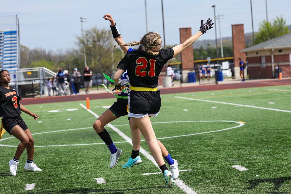 GraceCPotter's tweet photo. I had the best time ever this weekend taking home 2 flag football WINS!!!! I also got my 2nd interception (and first personal foul) of the season. https://t.co/ob39p3vS2I
