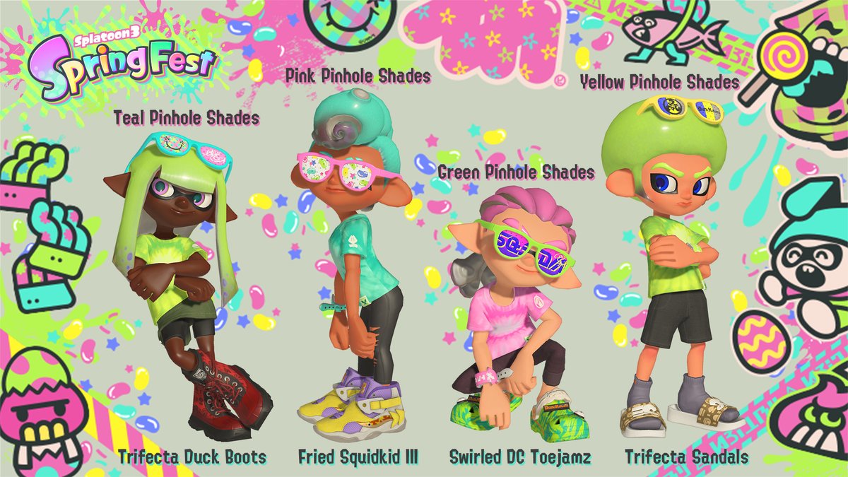 Don't forget to head over to the 'Squid Research Lab Bulletin (Splatoon 3)' News channel on your #NintendoSwitch to grab your #Splatoon3 SpringFest gear and banner!