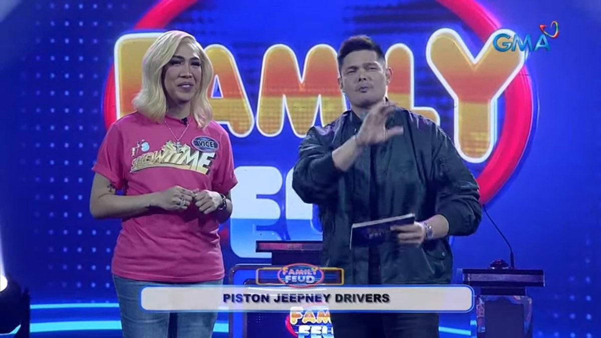 In last night’s episode of Family Feud, Vice Ganda really said #NoToJeepneyPhaseout when she identified @pistonph as their beneficiary org. 

April 30 is the new deadline of the PUV consolidation. Kaya tuloy pa rin ang laban.