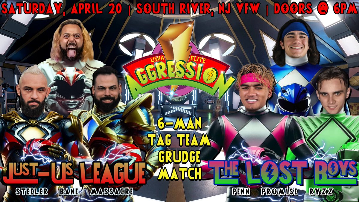 Six-man tag team action comes to #Agression on April 20th when The Lost Boys (Athan Promise, Ryan Ryzz, and Miles Penn) will be looking for revenge when they take on The Just-Us League and the debuting Max Bane! 'UWA Elite Aggression' takes place on Saturday, April 20th at…