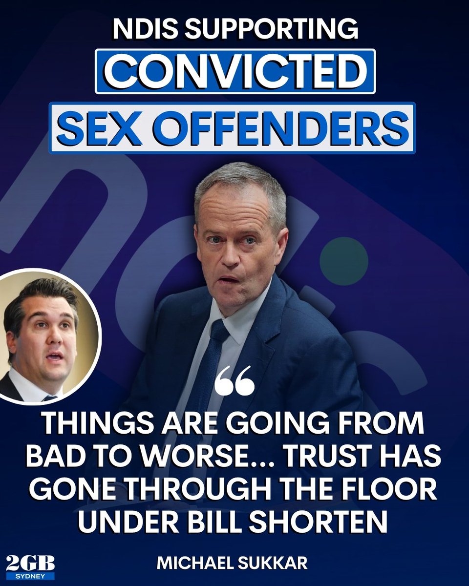 This is madness. Convicted sex offenders are being provided funding under the NDIS. Some of their plans are in excess of $1 million dollars. Michael Sukkar says “it does the scheme a great disservice”. Listen to the Shadow NDIS Minister HERE. 🎧omny.fm/shows/ben-ford…🎧