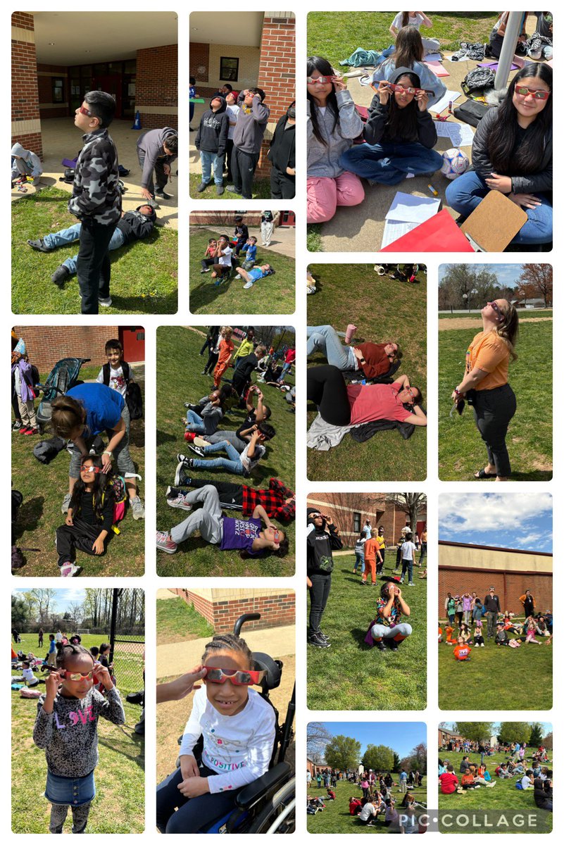 A total eclipse of my heart this afternoon as the entire Eagle Nation was outside along with our community enjoying the eclipse!! Thank you <a href="/NSF/">U.S. National Science Foundation</a> for donating the glasses for our school &amp; to the <a href="/PTAGlenHaven/">Glen Haven Elementary PTA</a> for all your support! @Director_OSSWB <a href="/MCPS/">MCPS</a>
