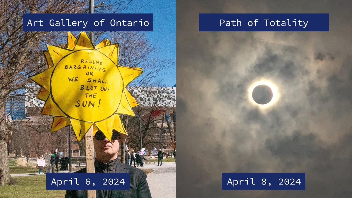 Even the cosmos bend under the workers' will! #NoDealNoAGO Stand with the prophetic might of @agotoronto workers on strike - take the pledge to not cross Local 535 picket lines until workers have a fair deal at NoDealNoAGO.ca 🌠