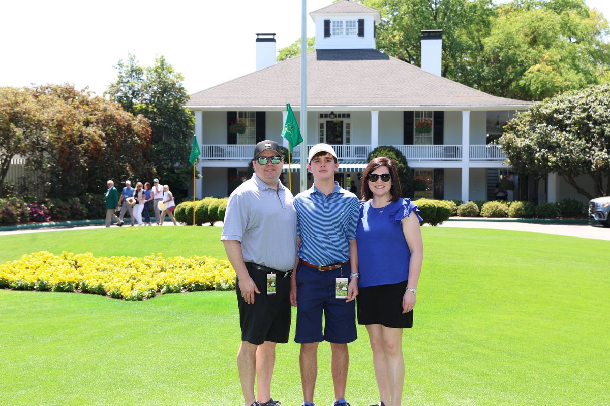 Beautiful day today with my two favorites! Making memories! #themasters