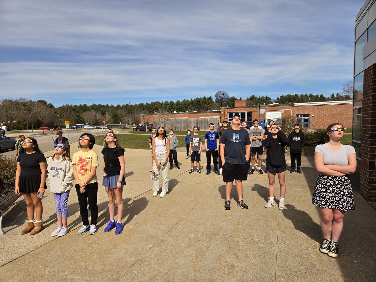 BMS Jazz Band rehearsal Eclipse style - 'How High the Moon' anyone? #bmsed #medfieldps #Eclipse2024