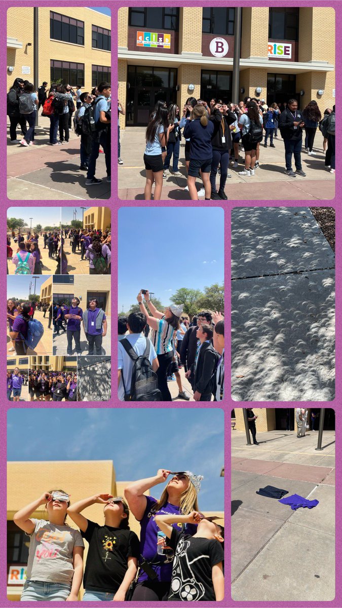 Eclipse 2024!! Scientific facts and fiction happening today for @BowieMSOdessa students and staff. @EctorCountyISD made today a memorable and fun experience. Thank you @MGordon_Sci and @ECISDScience