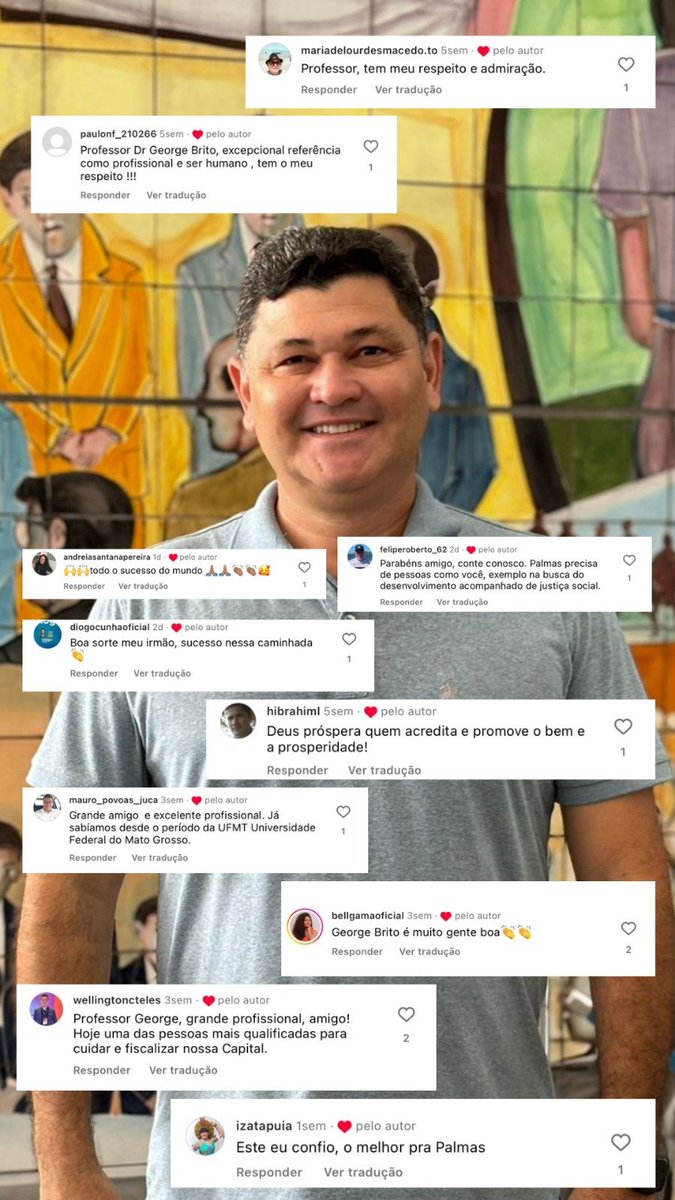 ProfGeorgeBrito's tweet photo. Gratidão a tdos p apoio e incentivo! Aos amigos, colegas de profissão e a tdos q reconhecem meu trabalho e minhas lutas por igualdade, justiça e educação, e clamam p q eu leve meus ideais à gestão pública, meus sinceros agradecimentos
Muito obrigado por impulsionarem meu trabalho https://t.co/24WM09atVy