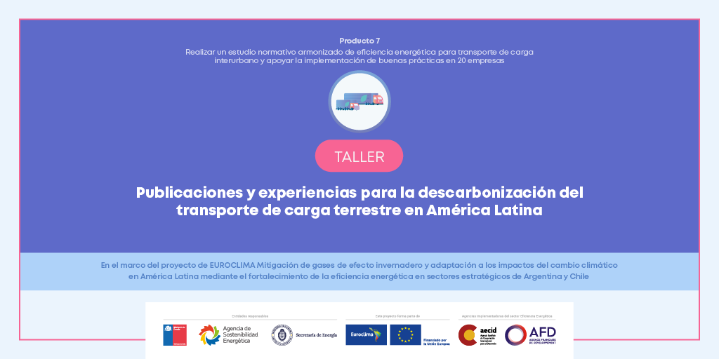 Agencia__SE's tweet photo. .@Energia_Ar, @MinEnergia y AgenciaSE desarrollaron taller Publicaciones y experiencias para la descarbonización del transporte de carga terrestre en América Latina en el marco de su proyecto de @EUROCLIMA_UE_AL: https://t.co/341SZynA8h https://t.co/4aeSHEAjHd