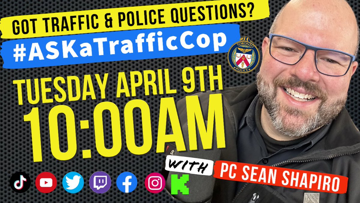 Going live at 10am Tuesday morning for another episode of #ASKaTrafficCOP where I’ll work to answer your #Traffic & #Police questions for an hour. I’m also going to ask @suno_ai_ to write another intro song. Get all the links at TrafficCop.ca to join live, watch…