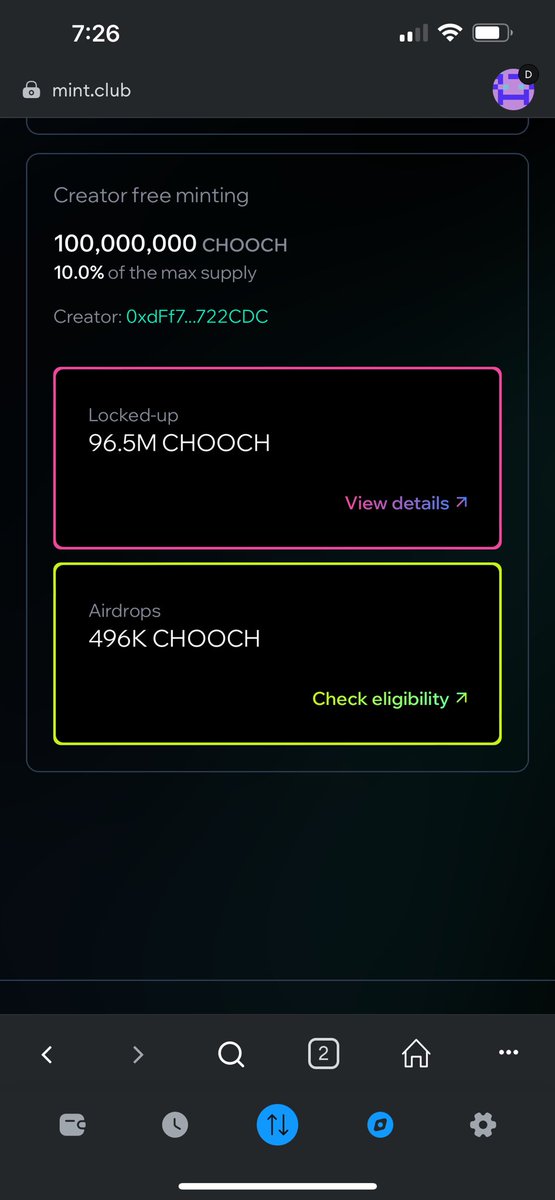 dechoochone's tweet photo. @gr0uchSol @degentokenbase @MintClubPro On the the bottom there is Air drop Claim if you scroll to the bottom you should see this https://t.co/SAyPB8bZm7 https://t.co/ukkbUymN6Y