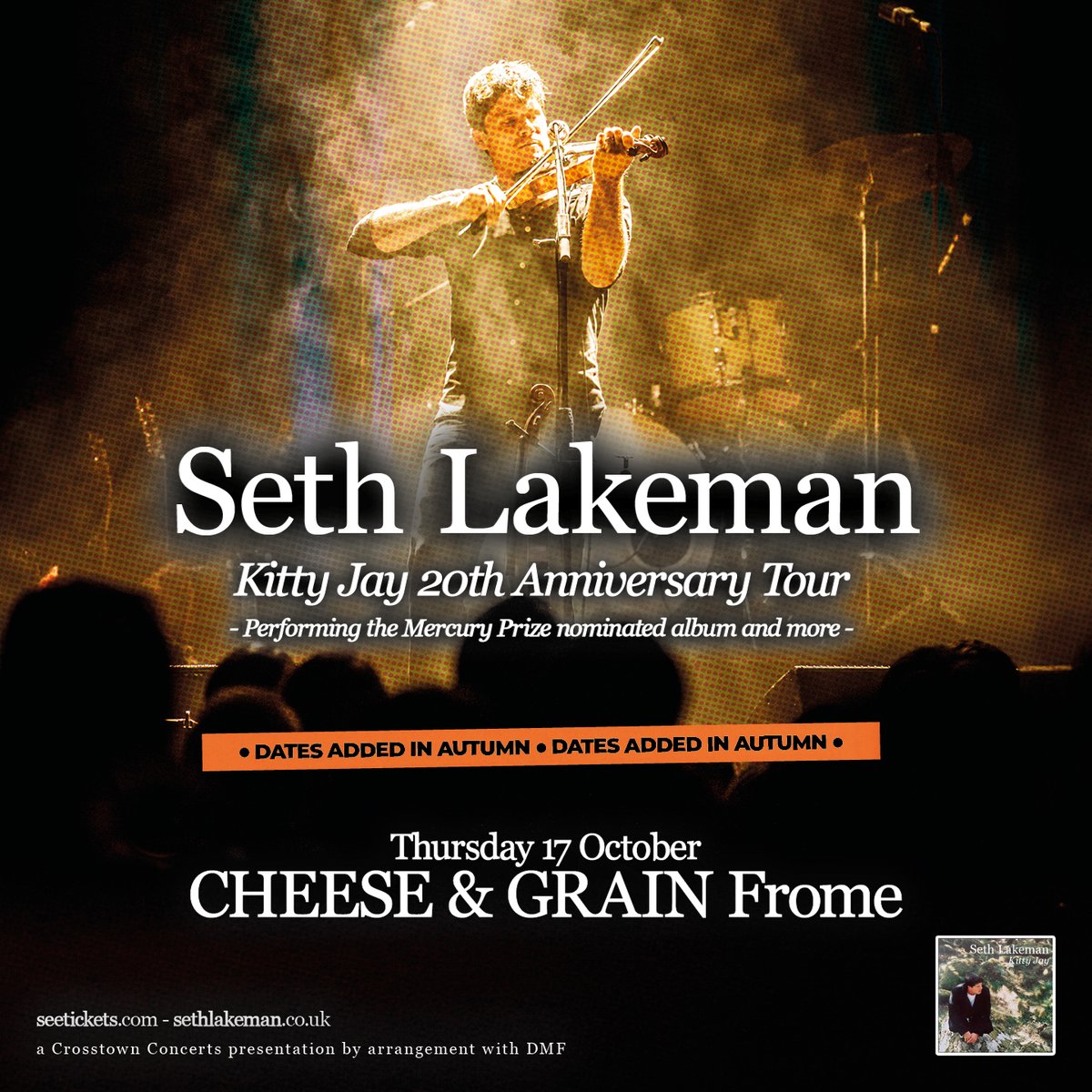 Cheese and Grain (@cheeseandgrain) on Twitter photo The one and only <a href="/SethLakemanNews/">Seth Lakeman</a> returns to Frome this October celebrating 20th anniversary of his incredible Mercury Prize nominated album Kitty Jay.
Tickets cheeeseandgrain.com The one and only <a href="/SethLakemanNews/">Seth Lakeman</a> returns to Frome this October celebrating 20th anniversary of his incredible Mercury Prize nominated album Kitty Jay.
Tickets cheeeseandgrain.com