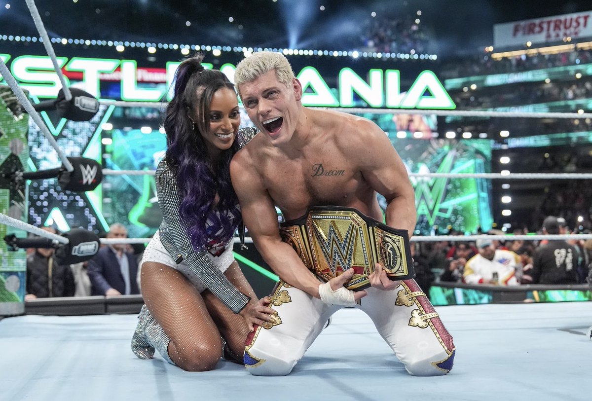 I can’t stop thinking about the main event on Sunday & @CodyRhodes dethroning @WWERomanReigns. By far the wildest, most emotional & insanely entertaining #WrestleMania main event ever. Almost divine in its levels of goose-bumpery. What a way to kick off this new chapter in WWE ❤️