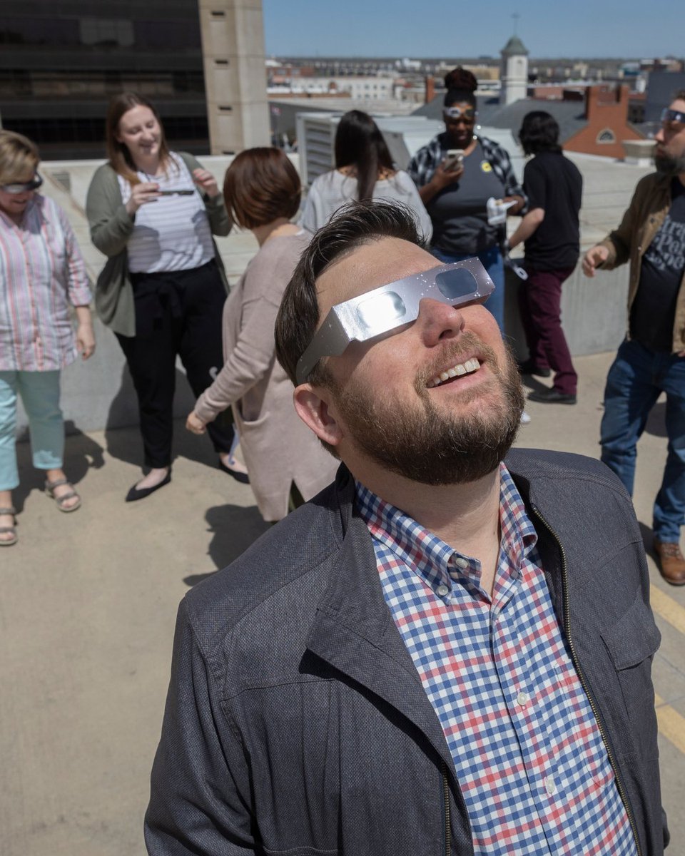 Today the KLC team paused to witness the cosmic spectacle of a partial solar eclipse. 🌘 With (protected) eyes to the sky & hearts full of wonder, we remembered that even in our busiest moments, it's essential to embrace the extraordinary. #SolarEclipse2024 #Eclipse2024