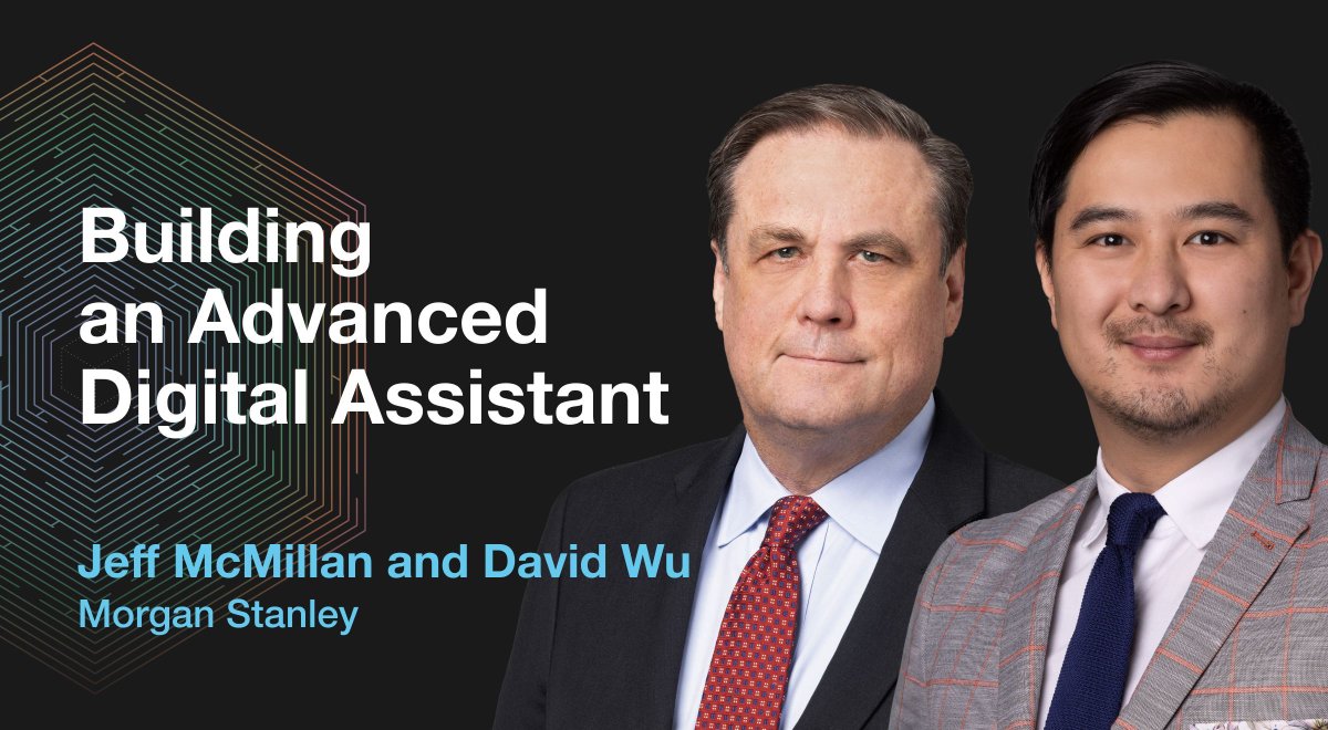 Morgan Stanley's smart digital assistant is revolutionizing investment advising. We are joined by Morgan Stanley’s Jeff McMillan and David Wu to dive into creating a knowledge base that challenges some important misnomers companies are falling for. buff.ly/3Ub1olT