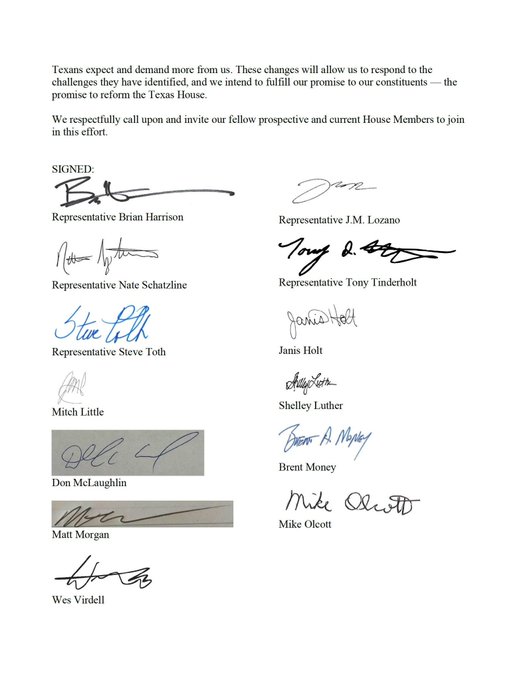 I have signed onto the #ContractWithTexas. Thank you, Patriots! @brianeharrison, @votejmlozano,  @NateSchatzline, @reptinderholt, @Toth_4_Texas, @JanisHolt59, @realmitchlittle, @ShelleyLutherTX, Don McLaughlin, @brentmoney, @morgan4texas, @olcott4texas, and @WesleyVirdell #txlege