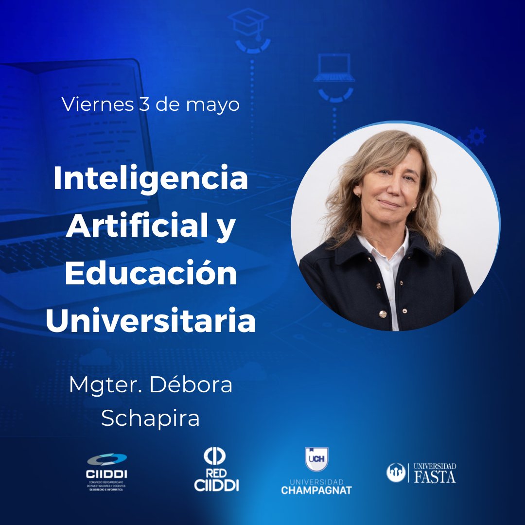 📚 Del 2 al 3 de mayo, la Universidad Champagnat (Mendoza, Argentina) será la sede del XIV Congreso Iberoamericano de Docentes e Investigadores de Derecho e Informática.

➡ ¡Asegurá tu lugar hoy mismo! apps.ufasta.edu.ar/extension/insc…
🔍 Para más detalles, visita: ufasta.edu.ar/ingenieria/cii…