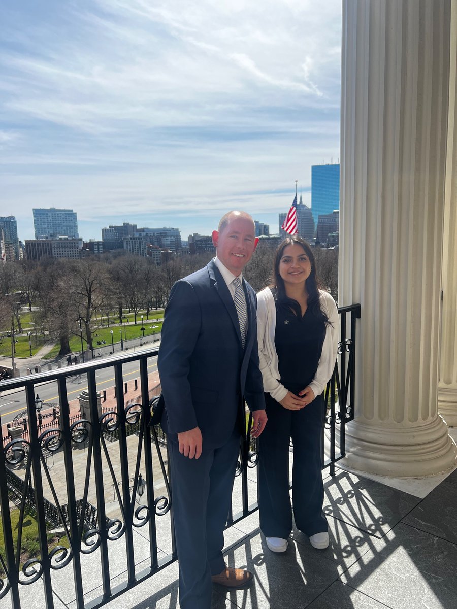 BGCWoburn's tweet photo. A very special thank you to Rep @richhaggerty for spending time time showing Rani around on her 1st visit this @MassAllianceBGC Advocacy Day! #MALegDay2024 https://t.co/iEVigb2szr
