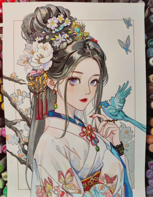 その素晴らしさを目にした時、私の心に夢の種が植え付けられます。 左手にタブレット、右手にペンを持ち、人生の色は自分でコントロールする。 私は画家になりたい、そして私の存在によって世界がもっとカラフルになることを願っています！