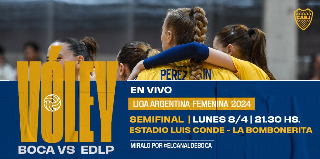 ¡𝗛𝗼𝘆 𝗷𝘂𝗲𝗴𝗮 𝗕𝗼𝗰𝗮! 🏐 Las Guerreras reciben a Estudiantes por la semifinal de la Liga y lo vas a poder seguir en vivo a través de @ElCanaldeBoca. Sumate a alentarlas desde las 21:30 hs 📲💻 linktr.ee/elcanaldeboca #DaleBoca 🔵🟡🔵