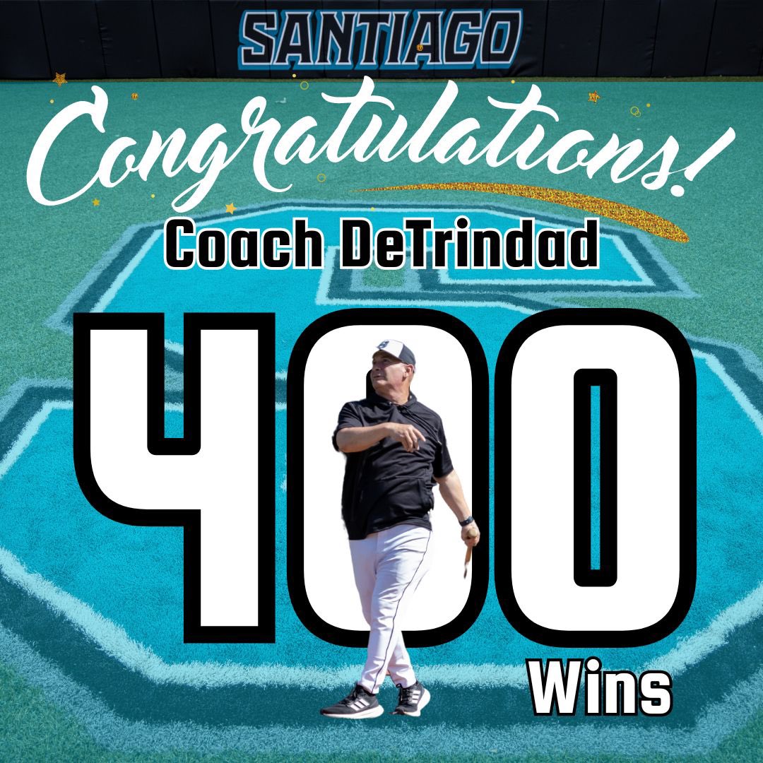 Congratulations Coach DeTrinidad…

Please help me congratulate Coach D on his 400th win. What an amazing honor. Good luck in the rest of the season. 

•
•
•
•
•

#gosharks 
#santiago 
#shs
#sharks 
#cifsouthernsection #keepyoureyesontheprize
#focus 
#shs 
#shsallin