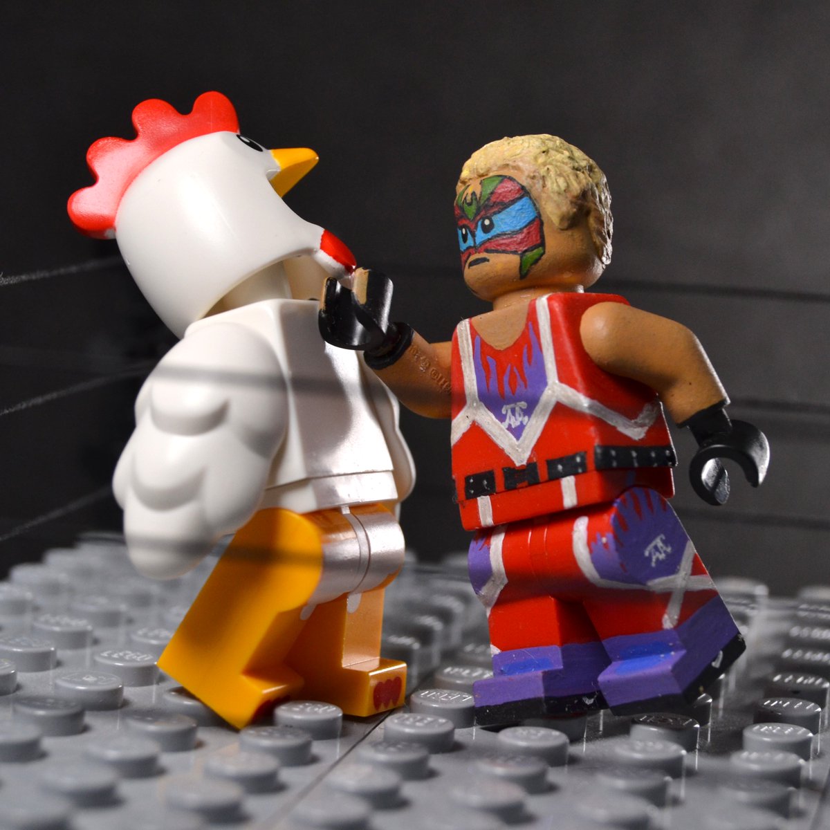 #Lego Aja Kong with the spinning backfist to the chicken! #JJSB8 #GCW