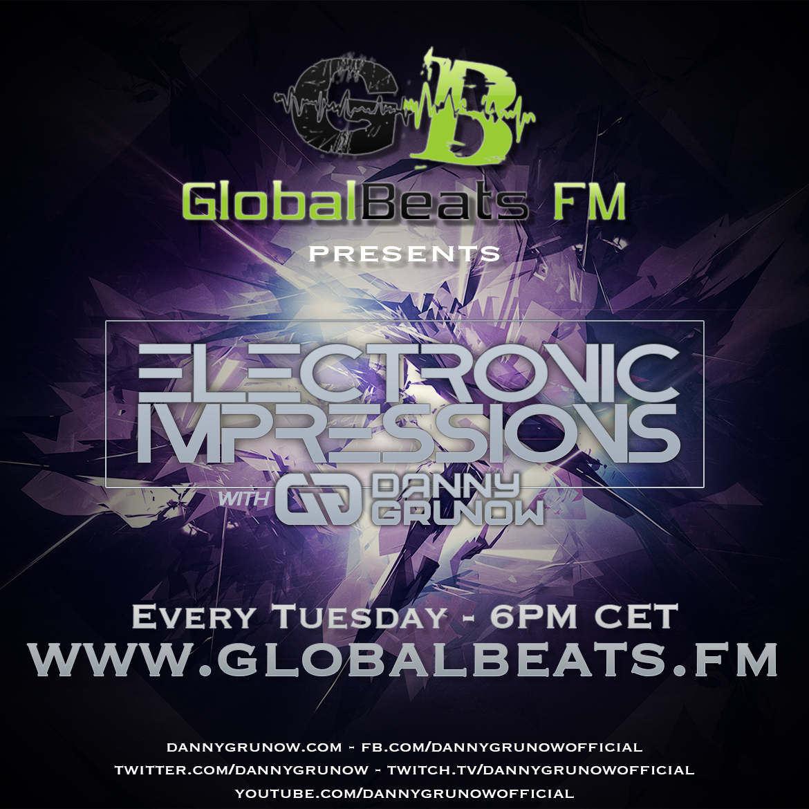 Now live on globalbeats.fm

Electronic Impressions 857 with Danny Grunow

Tune in and enjoy the music.

#Trance #Trancefamily #Trancelovers #UpliftingTrance #VocalTrance #TechTrance #Radioshow #Podcast #DJMix #livedj