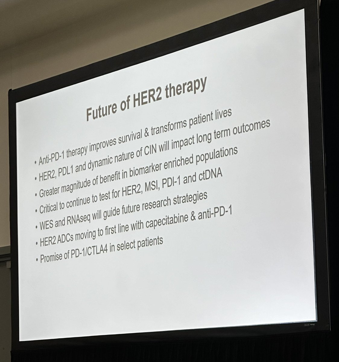 Gastrointestinal oncologist Dr. @YJanjigianMD discusses the future of HER2 therapy for #gastroesophagealcancer patients in a joint session at #AACR24.