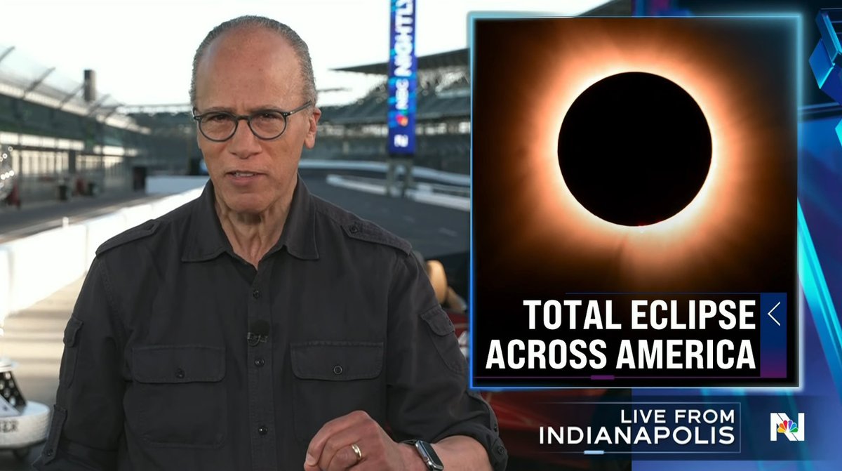 NewscastStudio (@newscaststudio) on Twitter photo '<a href="/NBCNightlyNews/">NBC Nightly News with Lester Holt</a>' managed to get the LED tower at the Indianapolis Speedway lit up with its logo on #Eclipse2024 night '<a href="/NBCNightlyNews/">NBC Nightly News with Lester Holt</a>' managed to get the LED tower at the Indianapolis Speedway lit up with its logo on #Eclipse2024 night