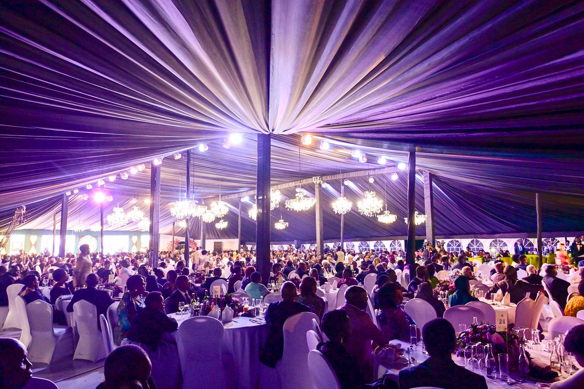 President Museveni and the First Lady @JanetMuseveni  attend the 50th wedding anniversary of former Prime Minister Rt Hon @AmamaMbabazi and his wife Jaqueline Mbabazi. The ceremony was hosted at the Kampala Serena Hotel. #Mbabazi50Years.