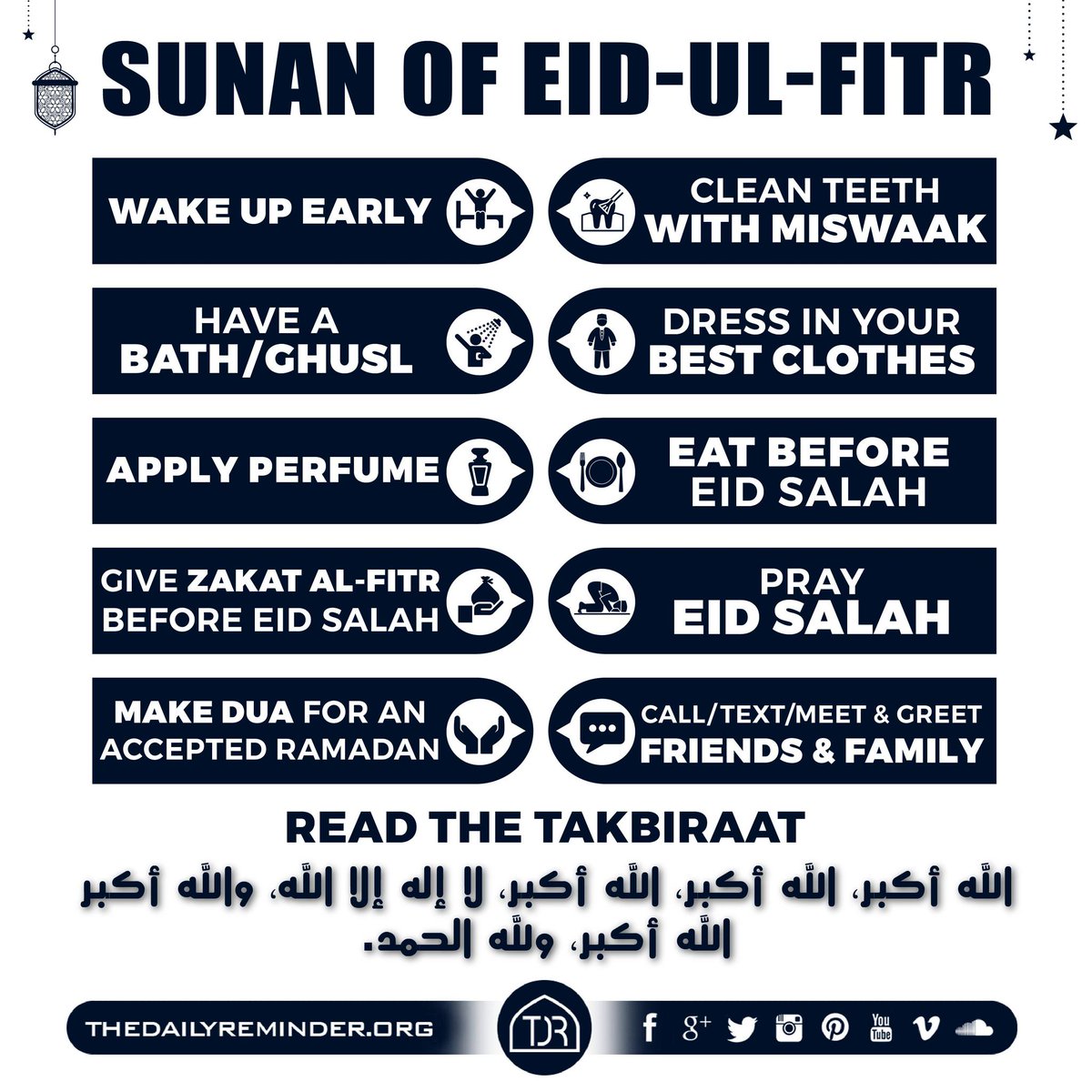 TDR_Network's tweet photo. Sunnah's Relating To Eid-Ul-Fitr https://t.co/KG6JG4MKBQ