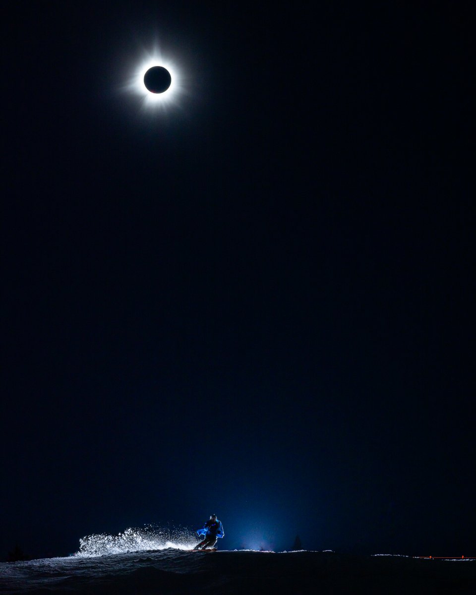 To witness a solar eclipse anywhere is extraordinary; to catch totality directly over the mountain you call home is truly a once-in-a-lifetime experience. 📍@SugarloafMaine // 4/8/24 // 3:31pm @StioMountain @visitmaine @CanonUSA