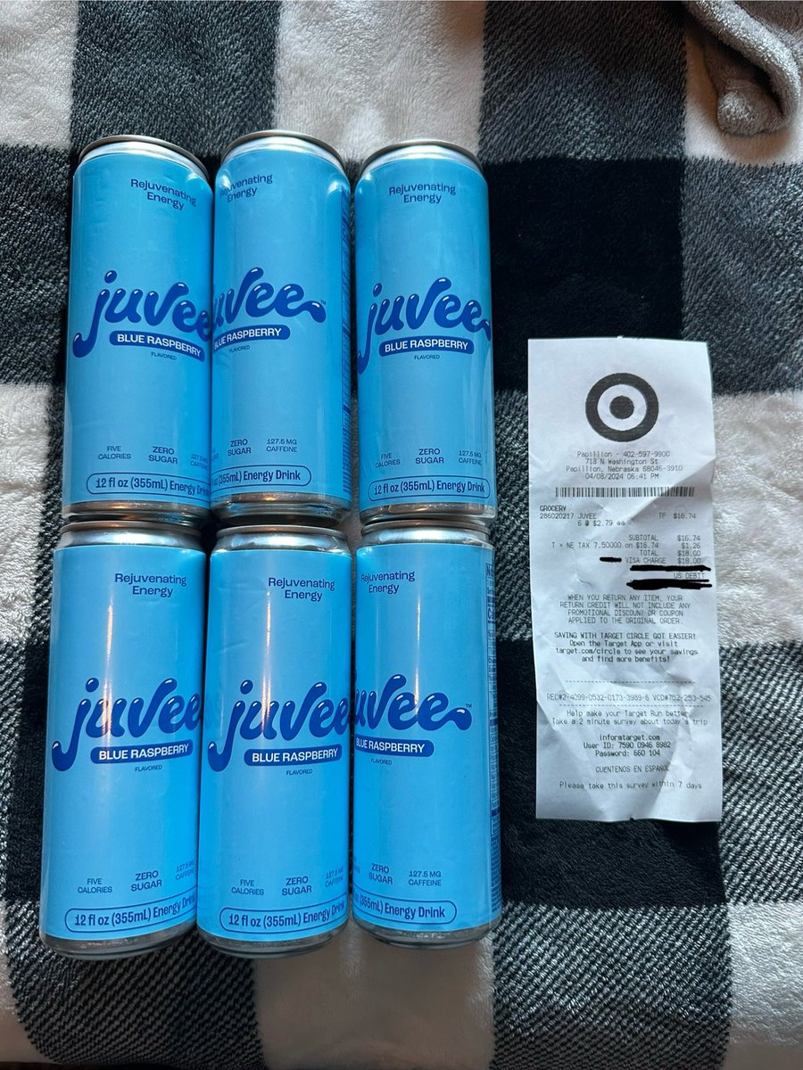 $18.00 for 6… not bad @drinkjuvee less Redbull from now on. No more sugar 😌