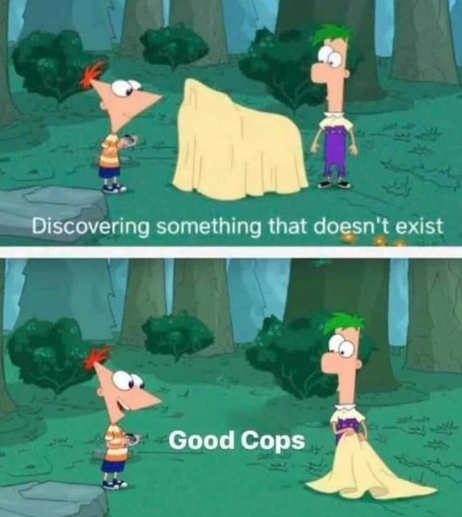 There is no such thing as a good cop. Cops are soldiers for capital. It don't matter if they treat their kids well, walk their dogs, or love their spouse. Because when they are given the order to attack or to hurt or to disperse a crowd, or to kill, they do it.