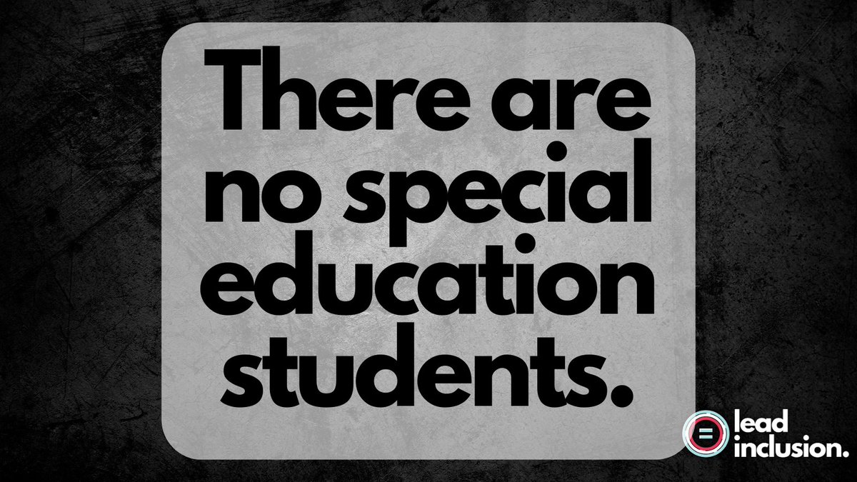 💪 Special education is a support students receive. It's not what students are. Special education is not an identity. There are no special education students. #LeadInclusion #EdLeaders #Teachers #UDL #TeacherTwitter