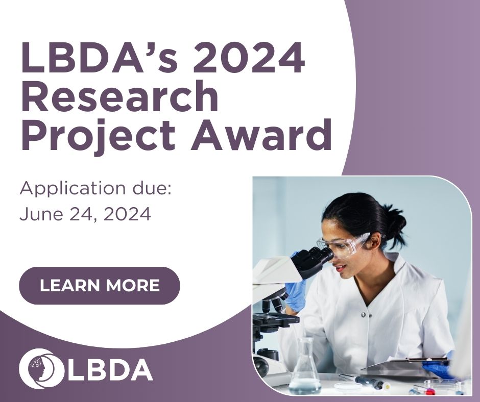 The 2024 LBDA Research Project Award is currently accepting applications. The focus of the 2024 Research Project Award is to capture the economic impact of hashtag#Lewybodydementia in the United States. Applications are due June 24, 2024. Submit yours at ow.ly/98bb50RaTY8