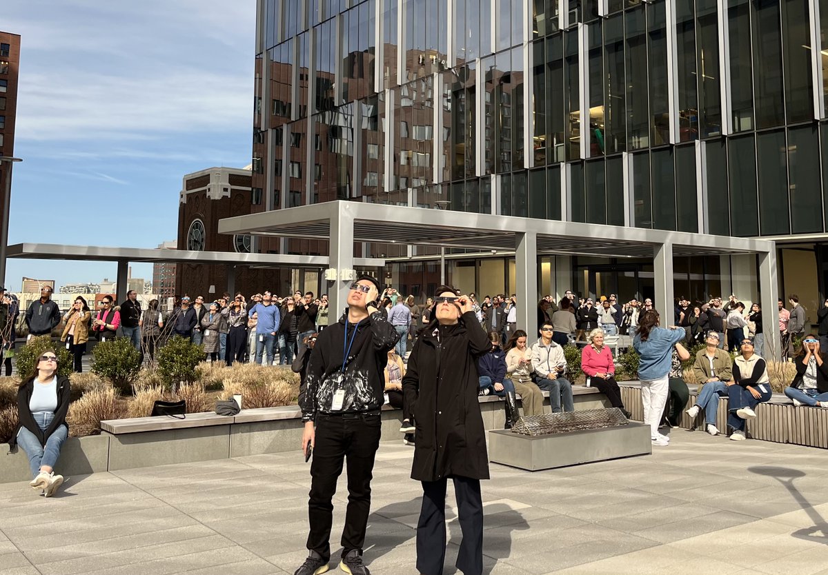 Today, the #BeamTeam celebrated the solar eclipse with an eclipse party on our terrace in Cambridge! #DaretoBeam