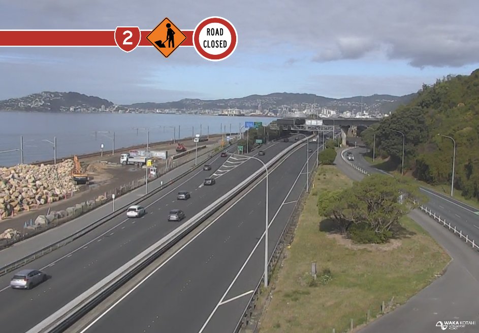 #ROADWORKS – SH2 NGAURANGA Plan ahead for an overnight SOUTHBOUND OFF-RAMP CLOSURE TONIGHT, Tue 9 Apr, 8pm-5am for paving works. Detour via Aotea Quay RAB and NB on Urban Mwy. (dependent on weather and other factors). ^SG