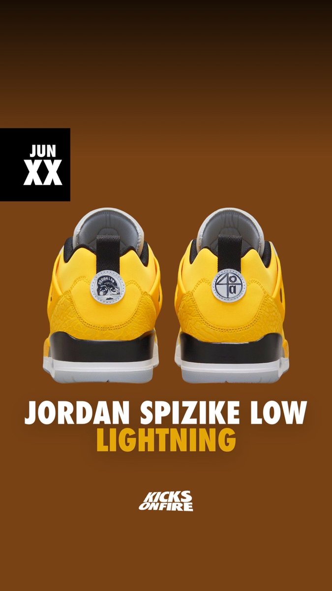 Are you a fan of the Jordan Spizike Low? This lightning ⚡️ pair drops soon 🙌🏽