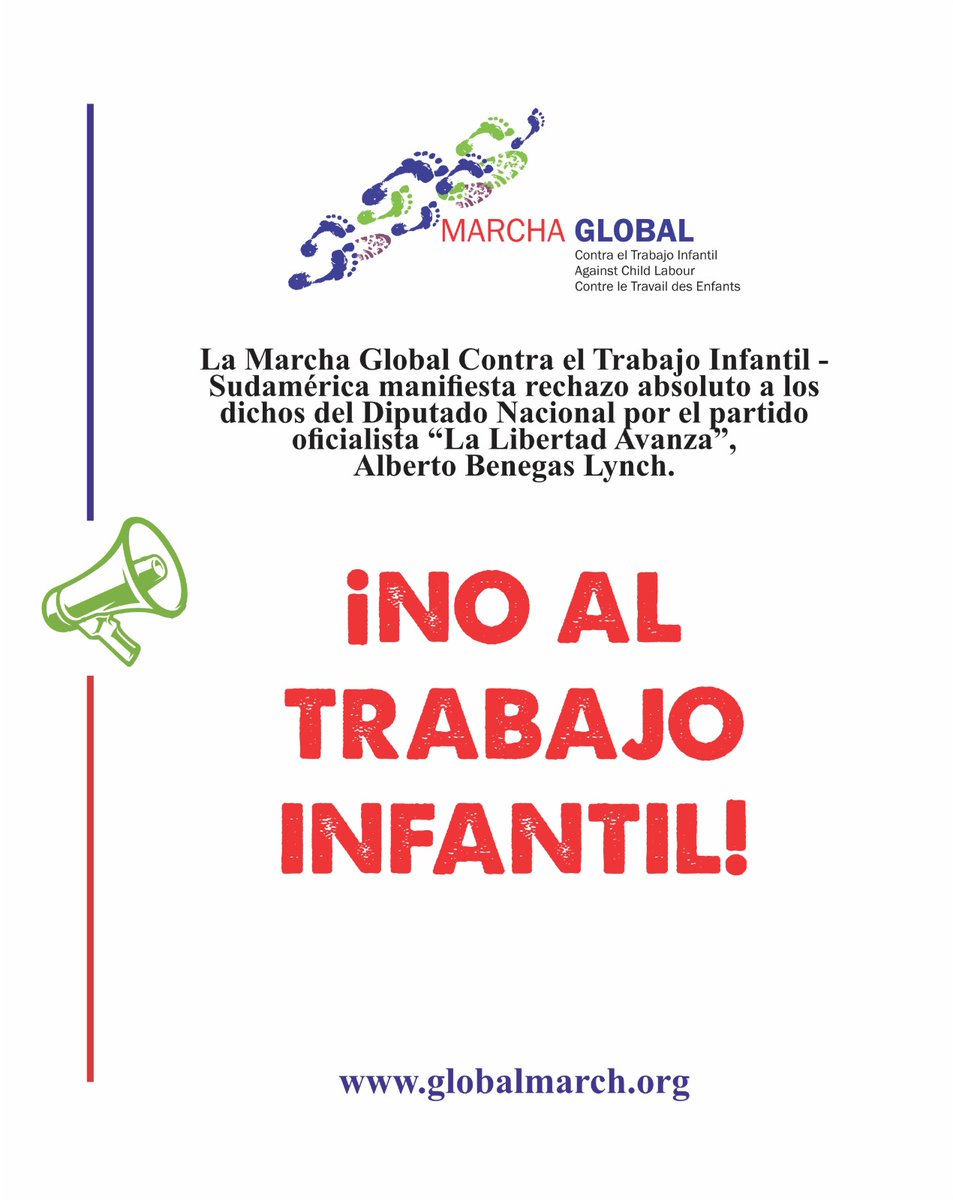 Nos adherimos al rechazo total a esta visión anti-derechos de las niñeces y adolescencias.
#NoAlTrabajoInfantil
<a href="/GIN_PERU/">GIN PERU</a> <a href="/DYA_ORG/">Desarrollo Y Autogestión</a> <a href="/CedroPeru/">Cedro Perú</a> <a href="/CATP_Peru_/">CATP - Central Autónoma de Trabajadores del Perú</a> <a href="/agtr_peru/">AGTR</a>