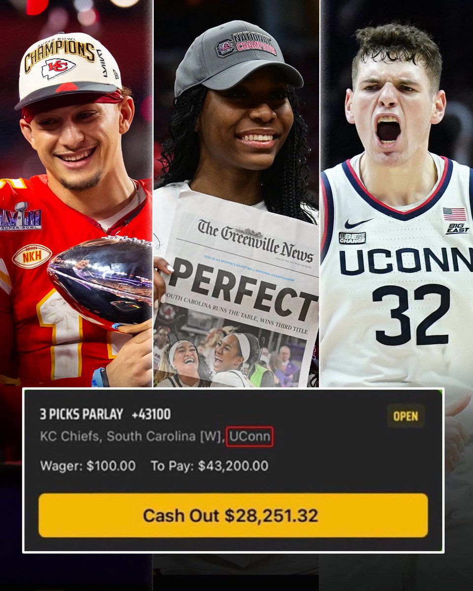 Will UConn cash this $43,000 ticket? 👀 (via @DKSportsbook)
