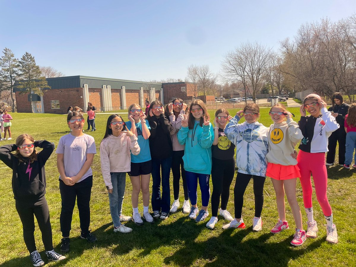 Solar Eclipse 2024- What a great Willowbrook memory for these 5th graders! #d30learns