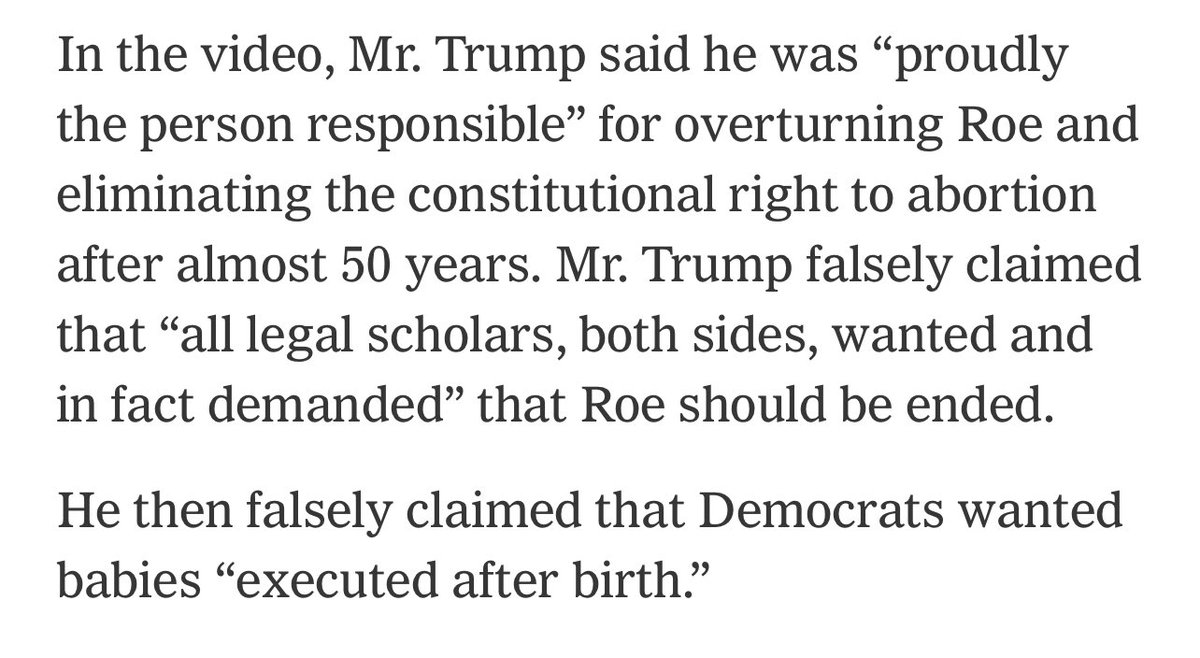 #Presidementia - We hesitate to stoop to the use of insults like “bat shite crazy,” but with regard to Trump’s “abortion video” today we make an exception. He is so cognitively impaired he doesn’t even know what he’s saying. Disagree if you must, but TFG is demented.