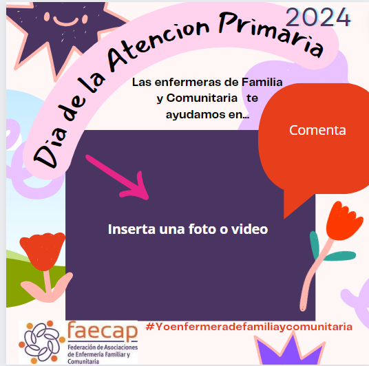 📢12 de abril se celebra el día de Atención Primaria. 
FAECAP quiere dar visibilidad a nuestro trabajo.
👉 Sube una foto o video que represente tu actividad como enfermera de Atención Primaria 
👉 Usa el hastag #yoenfermeradefamiliaycomunitaria
👉 Etiquétanos y la compartiremos