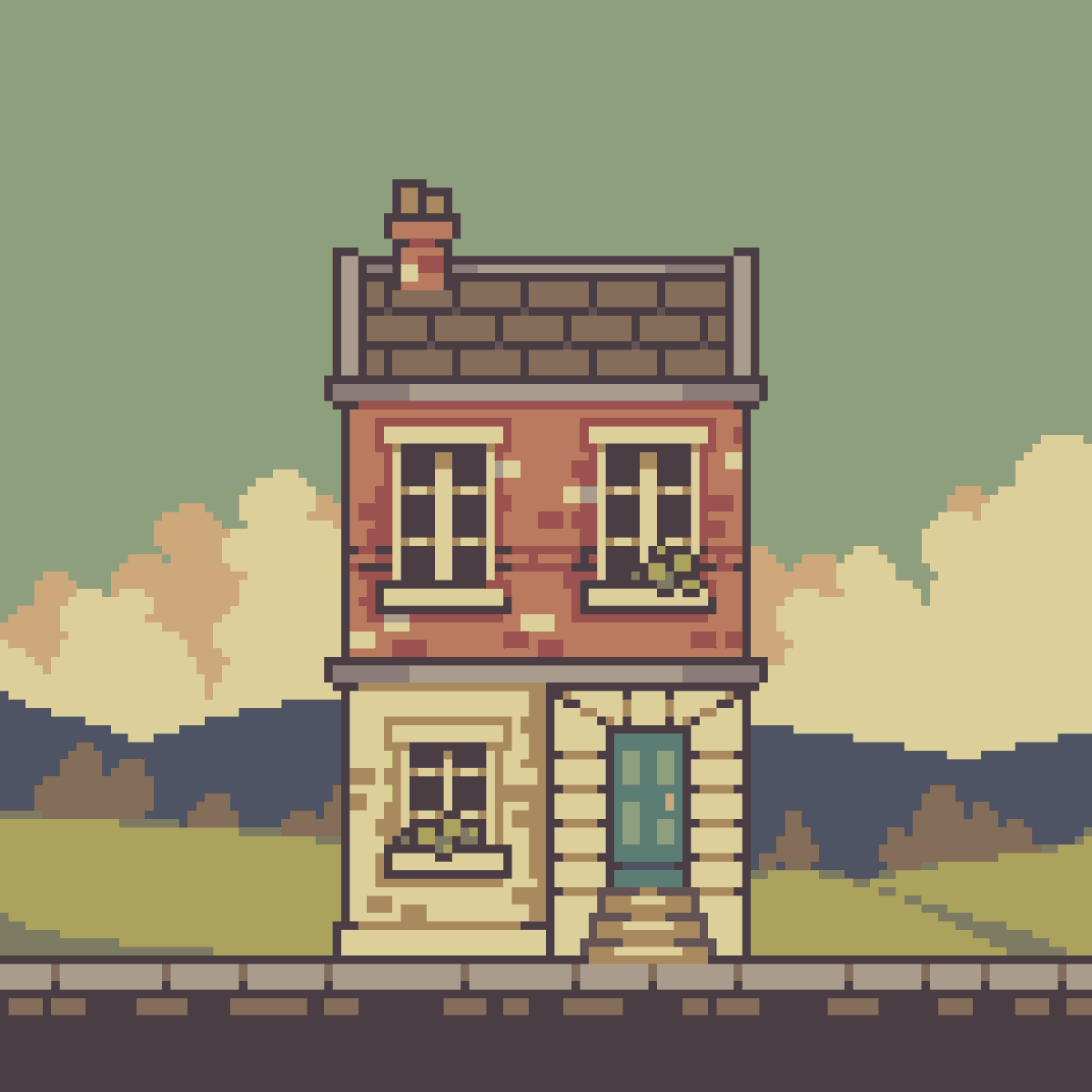wxyzpixels's tweet photo. h o u s
style inspired by @angry__snail 
palette by @CopheeMoth 
#pixelart https://t.co/QPTg9kNL2C