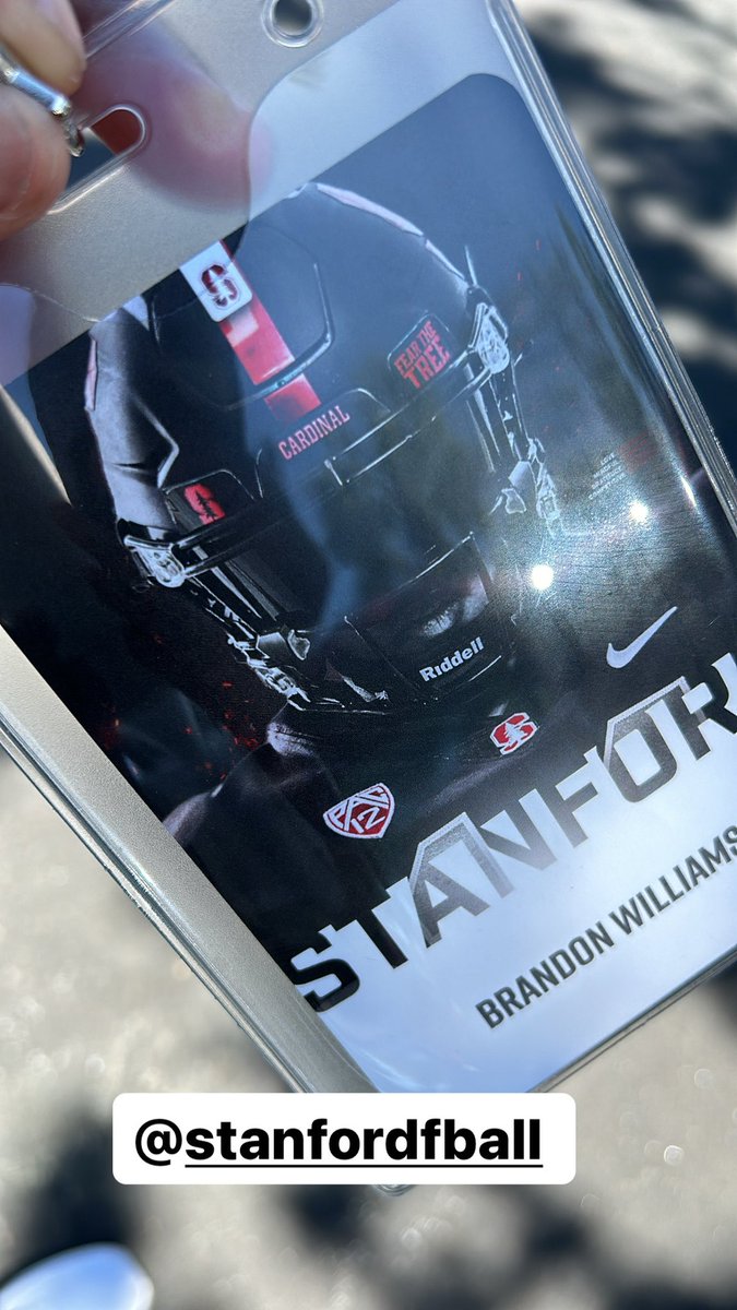📍@StanfordFball thank you RB coach @M_80lane for having me out!