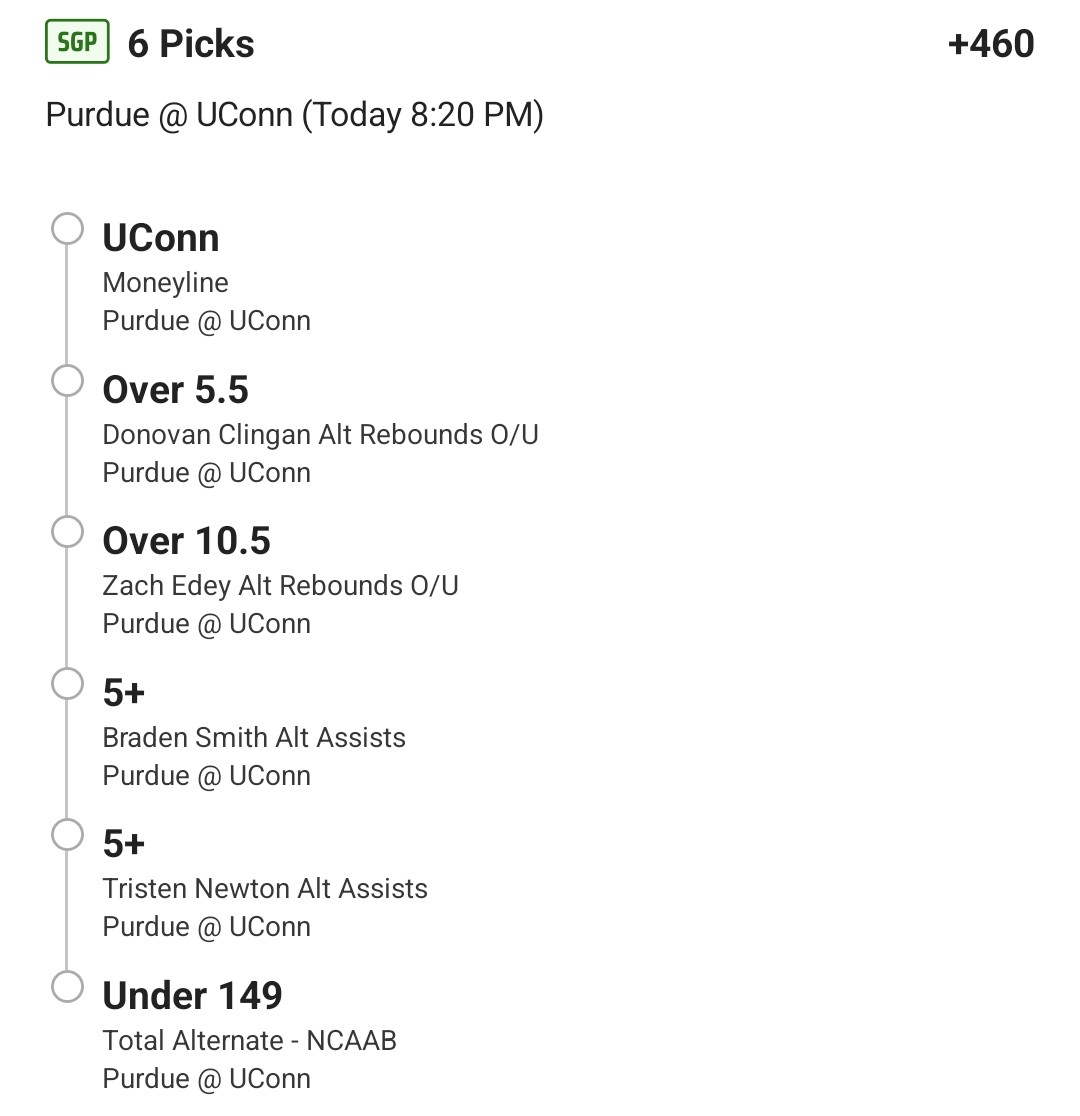#JTParlay Play of the Day
#NCAAMarchMadness Championship action
6 pick Parlay +460 @DKSportsbook 
@jtbrewstew @toastclark @TotalApexSports #GamblingX